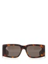 Saint Laurent Rectangular Tortoiseshell Sunglasses Dark Lenses In Brown