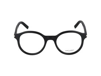 Saint Laurent Eyeglasses In Black Black Transparent