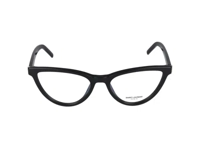 Saint Laurent Eyeglasses In Black Black Transpare