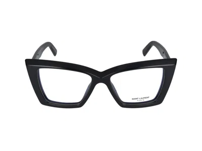 Saint Laurent Eyeglasses In Black Black Transpare