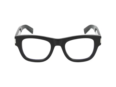 Saint Laurent Eyeglasses In Black Black Transparent