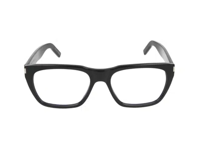 Saint Laurent Eyeglasses In Black Black Transparent