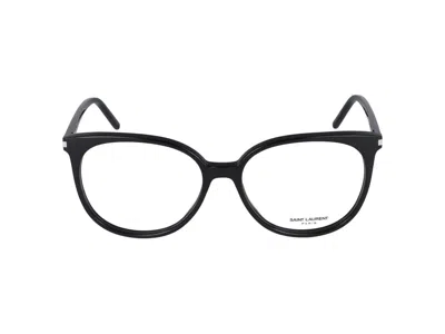 Saint Laurent Eyeglasses In Black Black Transparent
