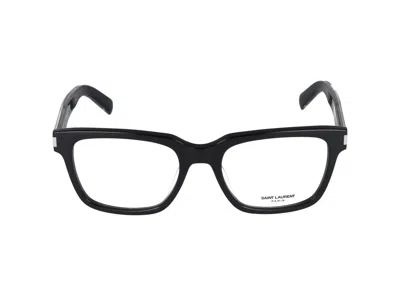 Saint Laurent Eyeglasses In Black Crystal Transparent