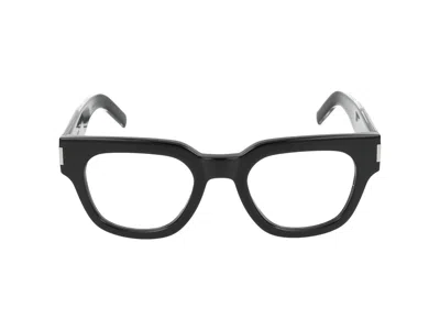 Saint Laurent Eyeglasses In Black Crystal Transparent