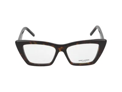 Saint Laurent Sl 276 Mica Opt Glasses In Black Black Transpare
