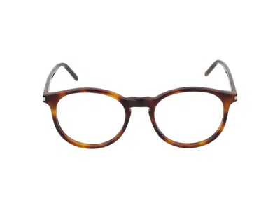 Saint Laurent Eyeglasses In Havana Havana Transparent