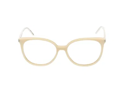 Saint Laurent Eyeglasses In Ivory Ivory Transparent