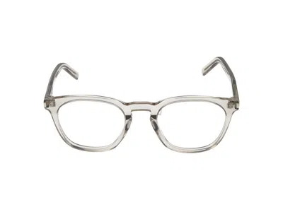 Saint Laurent Eyeglasses  Sl 28 Opt 005 Beige Beige Transparent 50/22/145 In Neutral