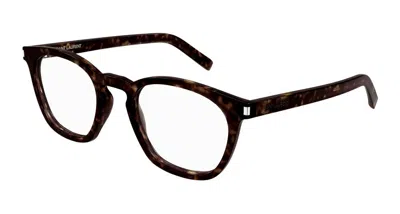 Saint Laurent Eyeglasses  Sl 28 Opt 007 Havana Havana Transpa 50/22/145 In Neutral