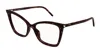 Saint Laurent Logo Flat Mirror In Brown