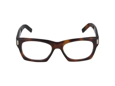 Saint Laurent Eyeglasses  Sl 402 Opt 002 Havana Havana Transparent 54/18/145 In Orange