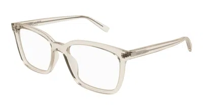 Saint Laurent Eyeglasses  Sl 672 004 Beige Beige Transparent 55/18/145