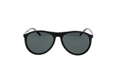 Saint Laurent Eyewear Aviator Frame Sunglasses In Black