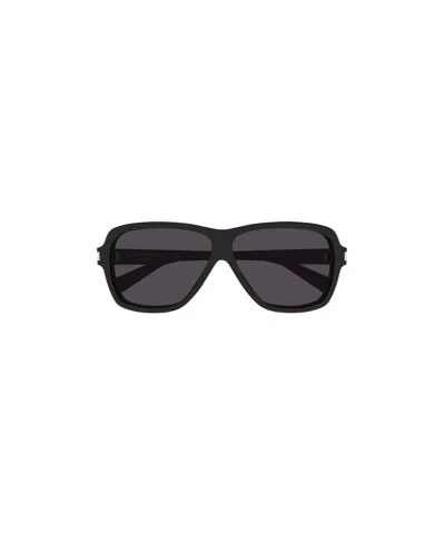 Saint Laurent Eyewear Aviator Frame Sunglasses In Black