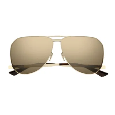 Saint Laurent Eyewear Aviator Sunglasses In Gold