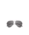 Saint Laurent Eyewear Aviator Sunglasses In Metallic