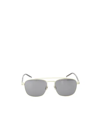 Saint Laurent Eyewear Aviator Sunglasses In Gray