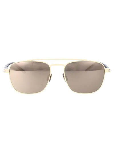 Saint Laurent Eyewear Aviator Sunglasses In Gold