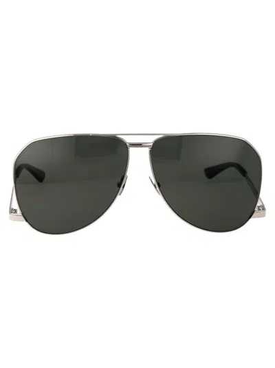 Saint Laurent Eyewear Aviator Sunglasses In Gray