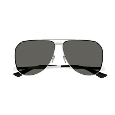 Saint Laurent Eyewear Aviator Sunglasses In Silver