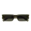Saint Laurent Sl 660 Rectangle-frame Sunglasses In Beige