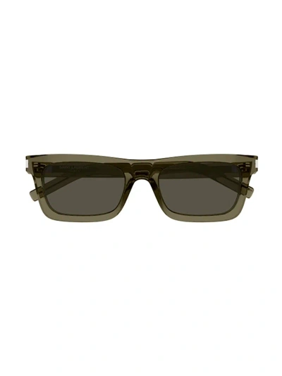 Saint Laurent Eyewear Betty Rectangular Frame Sunglasses In Green