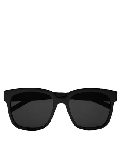 Saint Laurent Large Square Framed Sunglasses In Black
