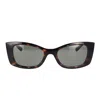 Saint Laurent Logo-engraved Cat-eye-frame Sunglasses In Brown