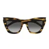 Saint Laurent 214 Kate Acetate Cat-eye Sunglasses In Brown