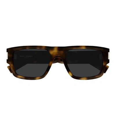 Saint Laurent Eyewear Square Frame Sunglasses In Brown