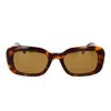 Saint Laurent Rectangular Frame Sunglasses Sunglasses In Brown