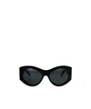 Saint Laurent Black-black-black Recycled Acetate Sunglasses In Black