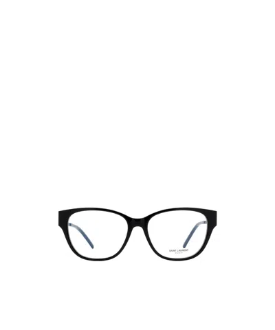Saint Laurent Eyewear Cat-eye Frame Glasses In Black