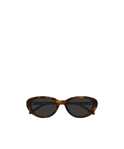 Saint Laurent Eyewear Cat-eye Frame Sunglasses In Brown