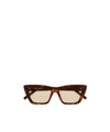 Saint Laurent Eyewear Cat-eye Frame Sunglasses In Brown