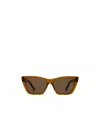 Saint Laurent Eyewear Cat-eye Frame Sunglasses In Green