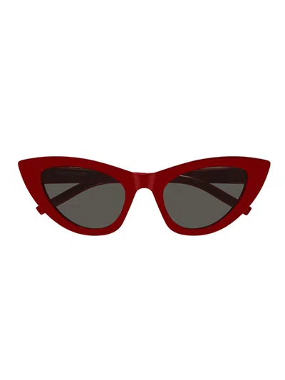 Saint Laurent Eyewear Cat Eye Sunglasses In Red