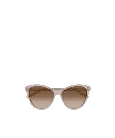 Saint Laurent Eyewear Cat-eye Frame Sunglasses In Brown