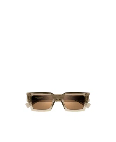 Saint Laurent Eyewear Core Square Frame Sunglasses In Brown