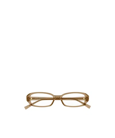 Saint Laurent Eyewear Erin Oval Frame Glasses In Brown