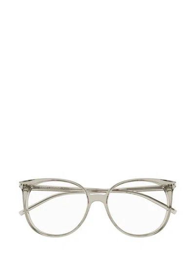 Saint Laurent Eyewear Eyeglasses In Beige