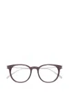 Saint Laurent Round Frame Glasses In Brown