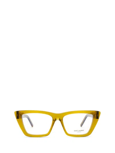 Saint Laurent Eyewear Eyeglasses In Yellow
