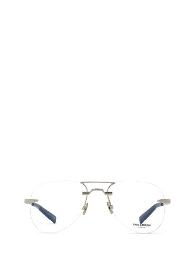 Saint Laurent Eyewear Eyeglasses In Silver