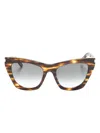 Saint Laurent Women's Kate S Sunglasses Havana Gray Crystal