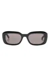 Saint Laurent Sl M130 Rectangle-frame Sunglasses In Black