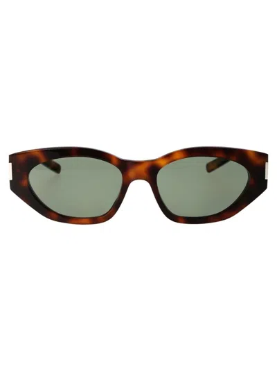 Saint Laurent Tortoiseshell Sl 638 Sunglasses In Brown