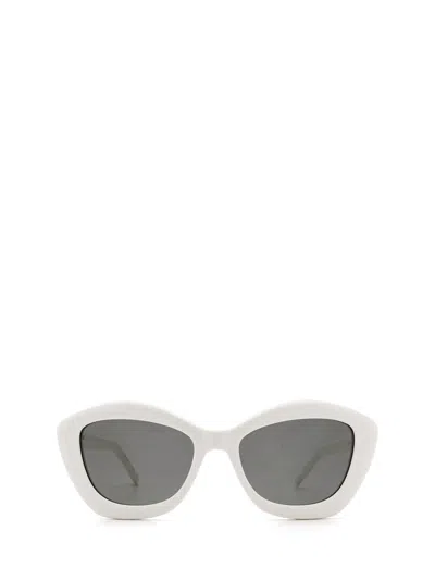 Saint Laurent Sl68 Cat-eye Frame Sunglasses In White