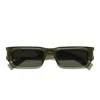 Saint Laurent Sl 660 Rectangle-frame Sunglasses In Beige